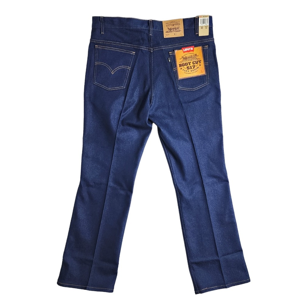 Levi's 517 Boot Cut Flex Denim Jeans Men's Size‎ 40 x 32 Black Tab New 517-2017